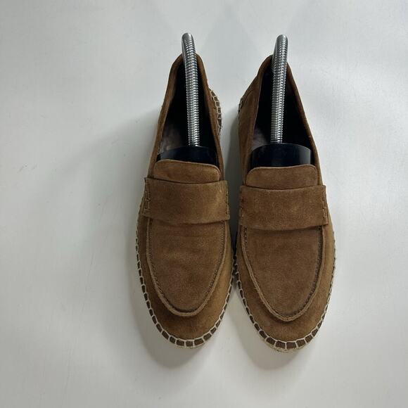 Vince Daria Espadrille Loafer Women’s 8 M Brown Suede Slip On Shoe Casual - Picture 3 of 9